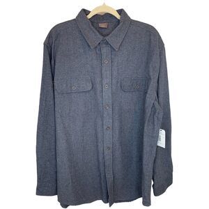 Great Northwest Chamois Workshirt Button Down Shirt XL NWT‎ Gray Flannel Shacket